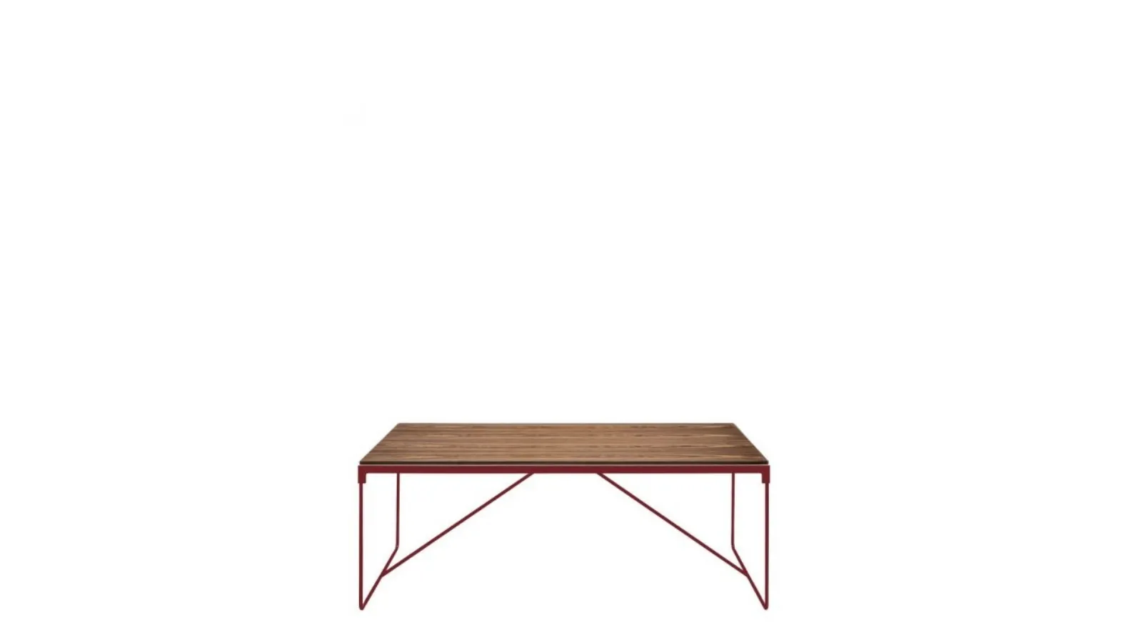 Tavolo con struttura in tubo e lamiera di acciaio verniciato e piano in mdf MINGX di Driade