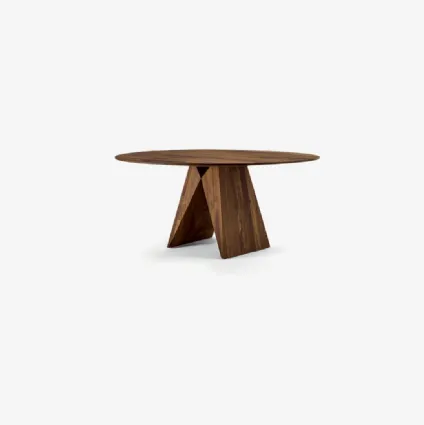 Tavolo rotondo Miya in legno massello di Riva1920