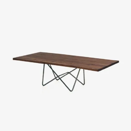 Tavolo Piano Design Table in legno massello con gambe in ferro di Riva1920