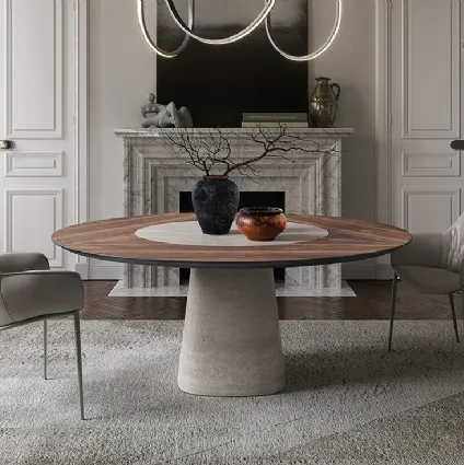 Tavolo Rado Ker-Wood Round di Cattelan Italia