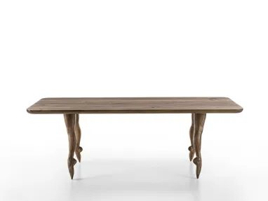 Tavolo di design In Punta di Piedi in legno massello di Riva1920