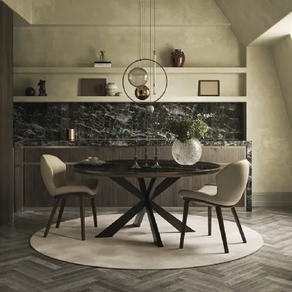 Tavolo Spider Keramik Premium Round di Cattelan Italia