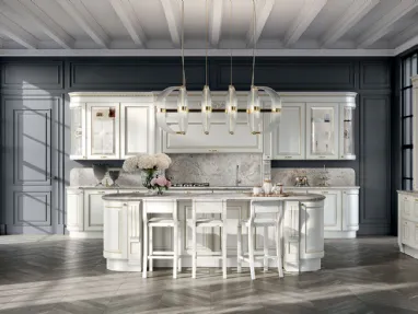 Cucina Classica Baltimora Bianco ed Oro di Scavolini