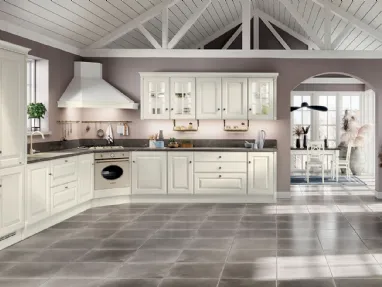 Cucina Classica Baltimora laccato Bianco angolare di Scavolini
