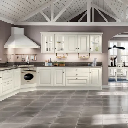 Cucina Classica Baltimora laccato Bianco angolare di Scavolini