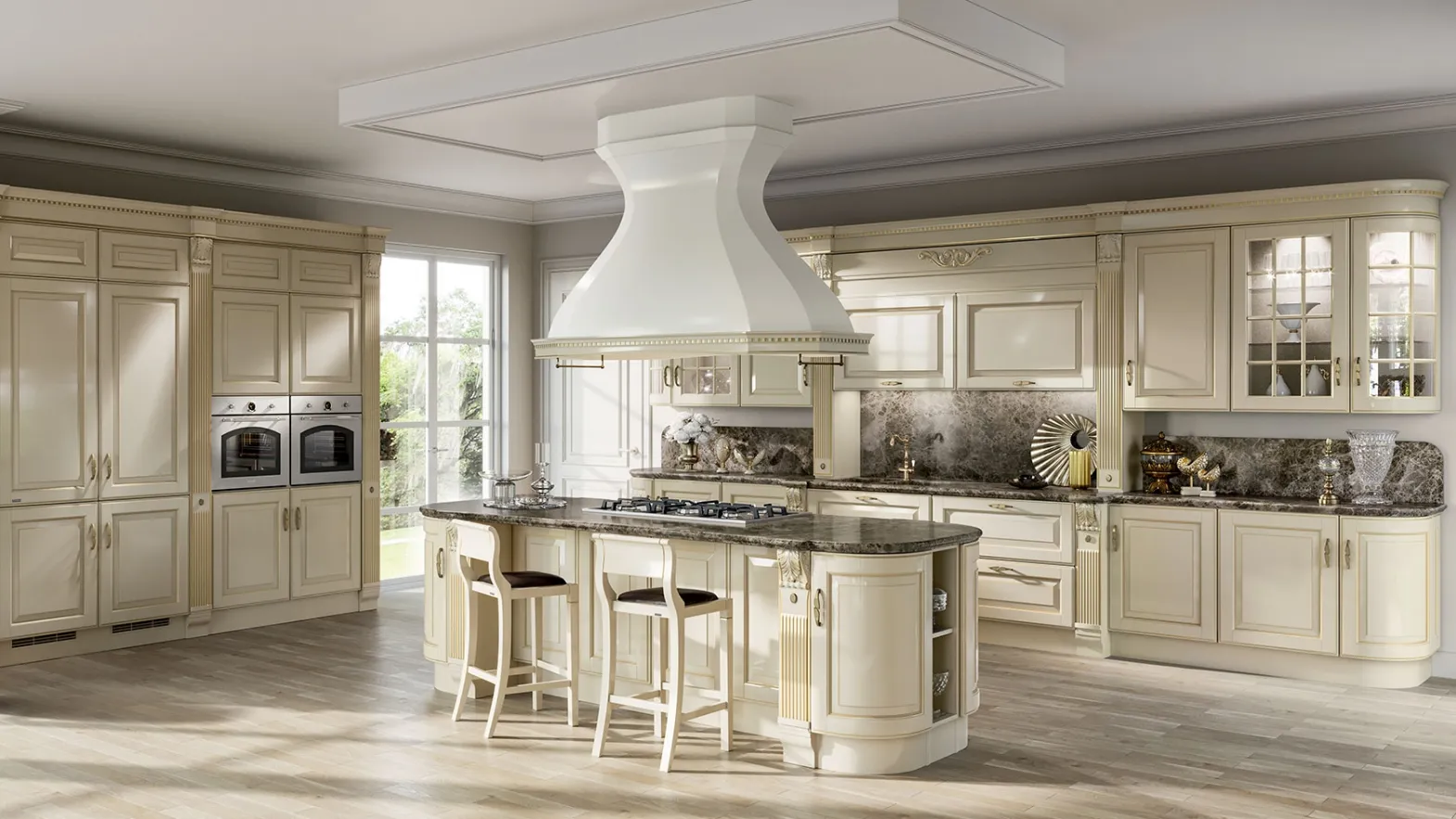 Cucina Classica Baltimora Laccato opaco Beige di Scavolini