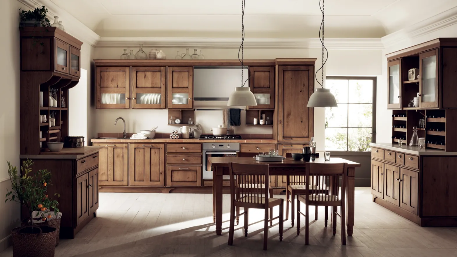 Cucina Classica Favilla in Rovere Nodato di Scavolini