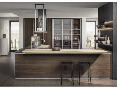 Cucina Design HiLine Frame Door finitura Noce di Dada
