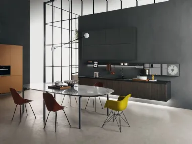 Cucina Design InDada finitura Rovere Cacao di Dada
