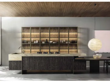 Cucina Design Ratio finitura Palma Scuro di Dada