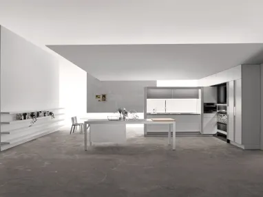 Cucina Design Tivali in Laccato Opaco Bianco di Dada