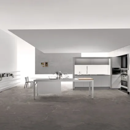 Cucina Design Tivali in Laccato Opaco Bianco di Dada