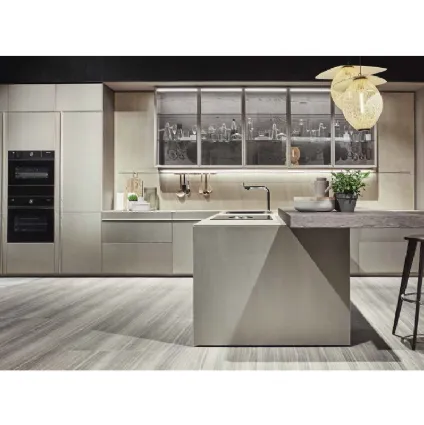 Cucina Design Vela laccato speciale Metallizzato Oro di Dada