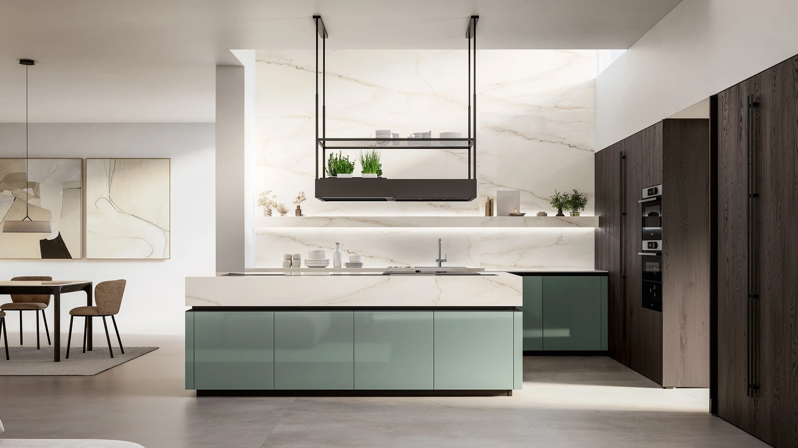 Cucina Moderna con isola Time 02 di Arredo3