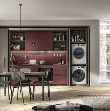 Cucina Moderna Boxi Rosso Jaipur di Scavolini