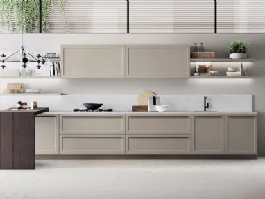 Cucina Moderna Carattere in laccato opaco Visone di Scavolini
