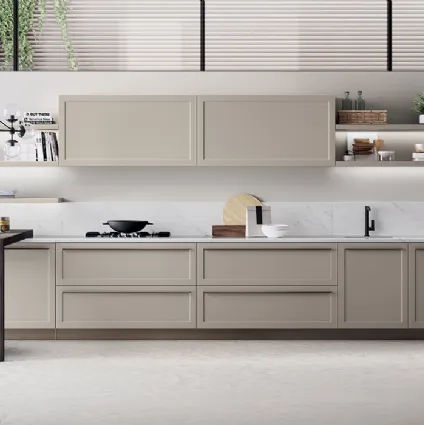 Cucina Moderna Carattere in laccato opaco Visone di Scavolini
