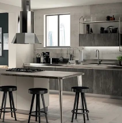 Cucina Moderna Diesel Open Workshop Concrete Harlem di Scavolini