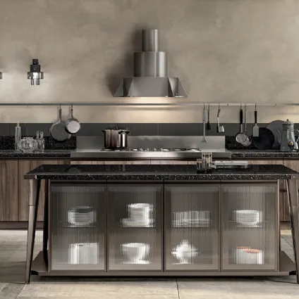 Cucina Moderna Diesel Open Workshop Noce Garden di Scavolini