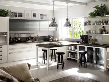 Cucina Moderne Diesel Social Kitchen in Rovere laccato Tortora di Scavolini
