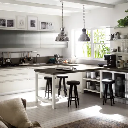 Cucina Moderne Diesel Social Kitchen in Rovere laccato Tortora di Scavolini