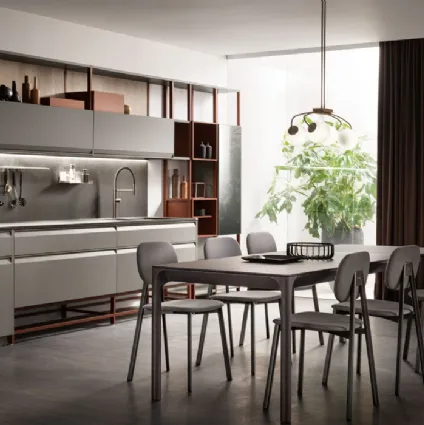 Cucina Moderna Formalia laccato opaco Grigio Titanio di Scavolini