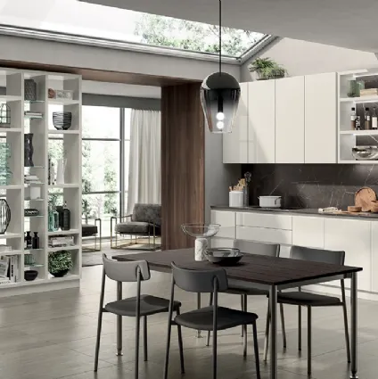 Cucina Moderna Liberamente Bianco Prestige e Bianco Puro di Scavolini