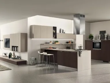 Cucina Sax Visone e Noce Fashion di Scavolini