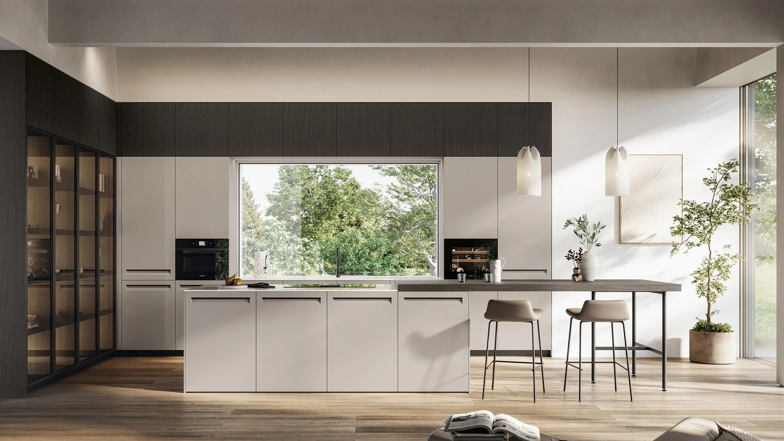 Cucina Moderna in Pet con isola Tekna di Arredo3