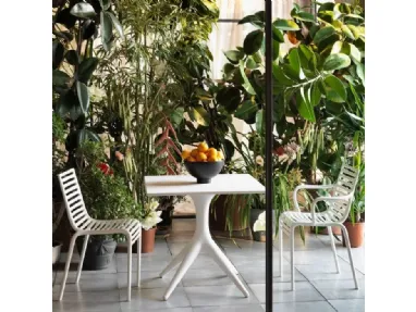 Tavolino da giardino in plastica bianco APP di Driade