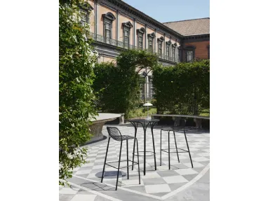 Sgabello e Tavolino in metallo Hiray di Kartell