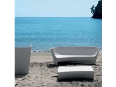 Tavolino da esterno in polietilene bianco Piaffe di Driade