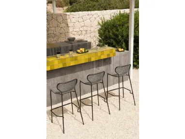 Sgabello Apero in acciaio di Emu