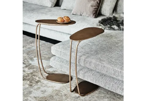 Tavolino con base e piano in acciaio verniciato Yago di Cattelan Italia