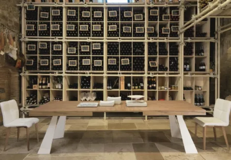 Allungabile tavolo Columbus in legno di quercia di Friulsedie